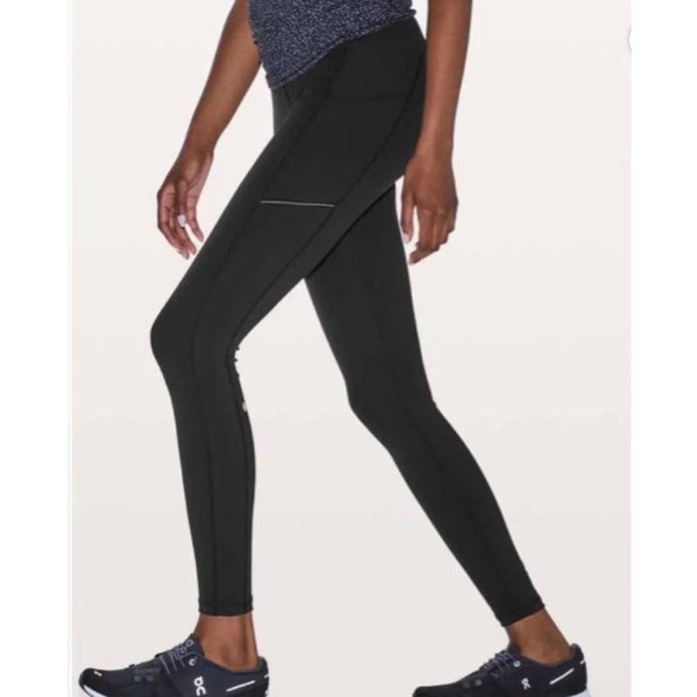 Lululemon Speed Up Tight 28" Full-On Luxtreme Leggings Black Pockets Women's 4